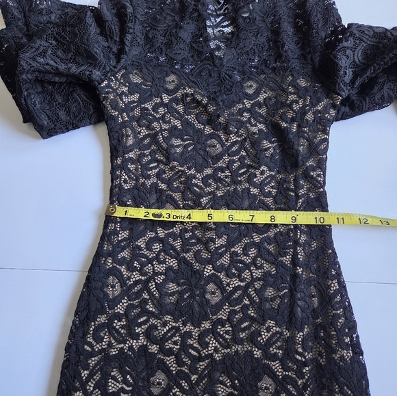 Love, Zoe Elegant Black Lace Mini Dress - Picture 7 of 12